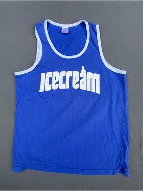 Icecream Royal Blue Tank with White Trim and Logo Tag